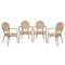 Flash Furniture Lourdes Thonet French Bistro Stack Chair w/Arms, Natural/White PE Rattan/Bamboo Alum Frame, 4PK 4-SDA-AD642002A-NATWH-LTNAT-GG - alternate 3